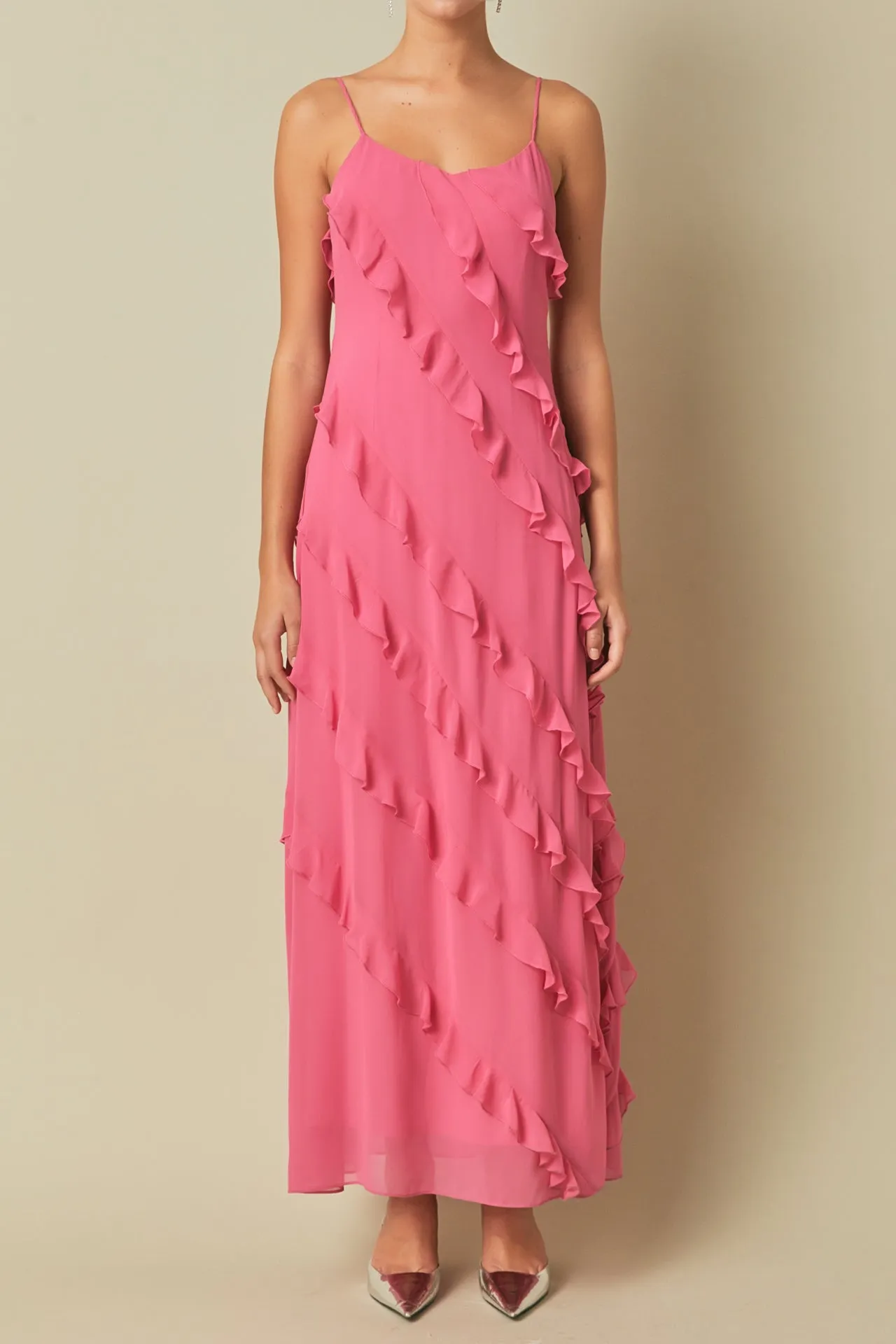 Endless Rose - Slip Ruffled Dress