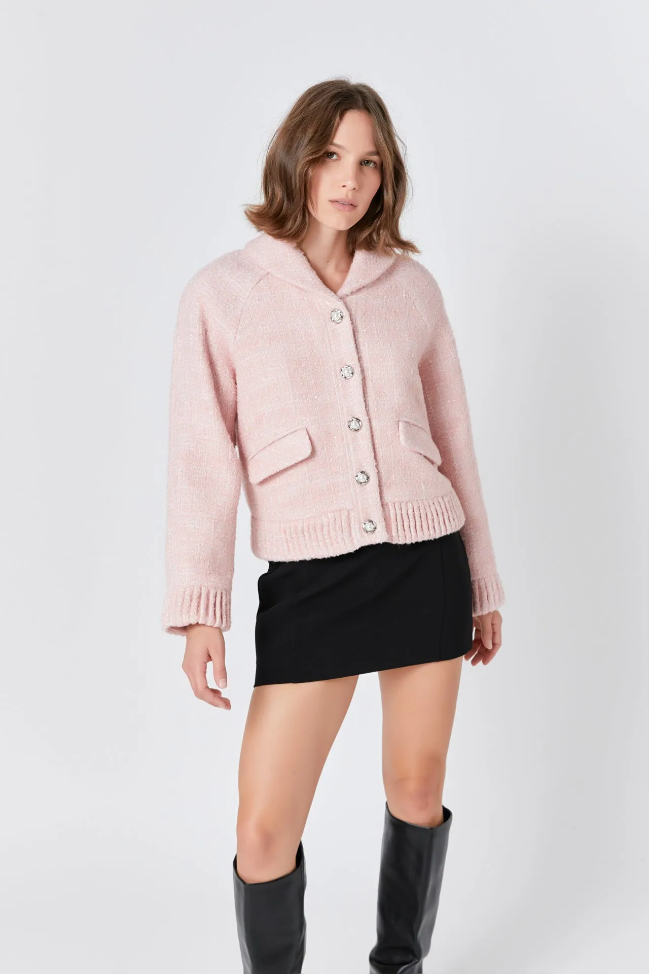 Endless Rose - Tweed Collared Jacket