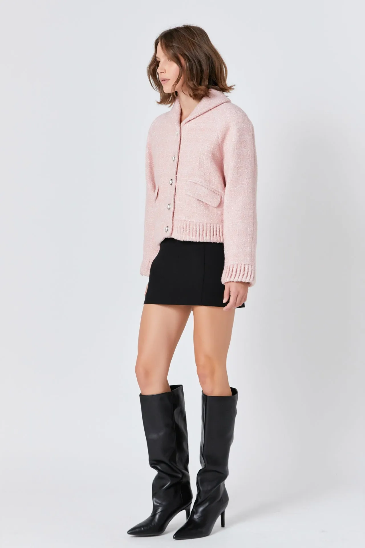 Endless Rose - Tweed Collared Jacket