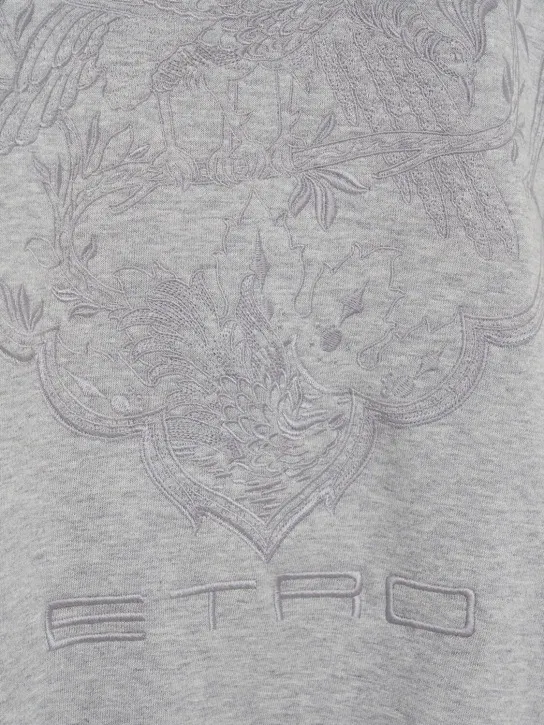 Etro   Embroidered logo jersey sweatshirt 