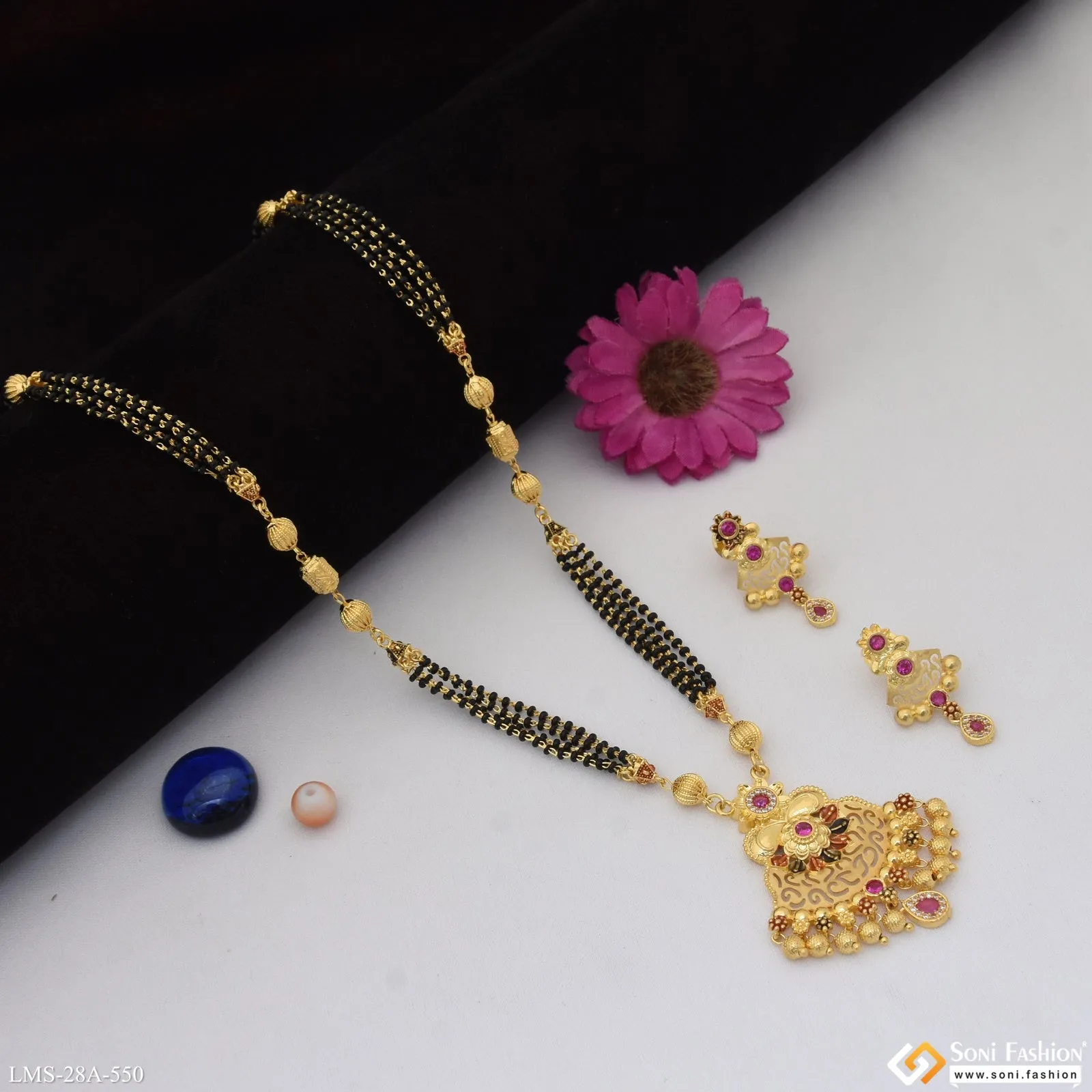 Eye-Catching Design Gold Plated Mangalsutra Set for Women - Style A550