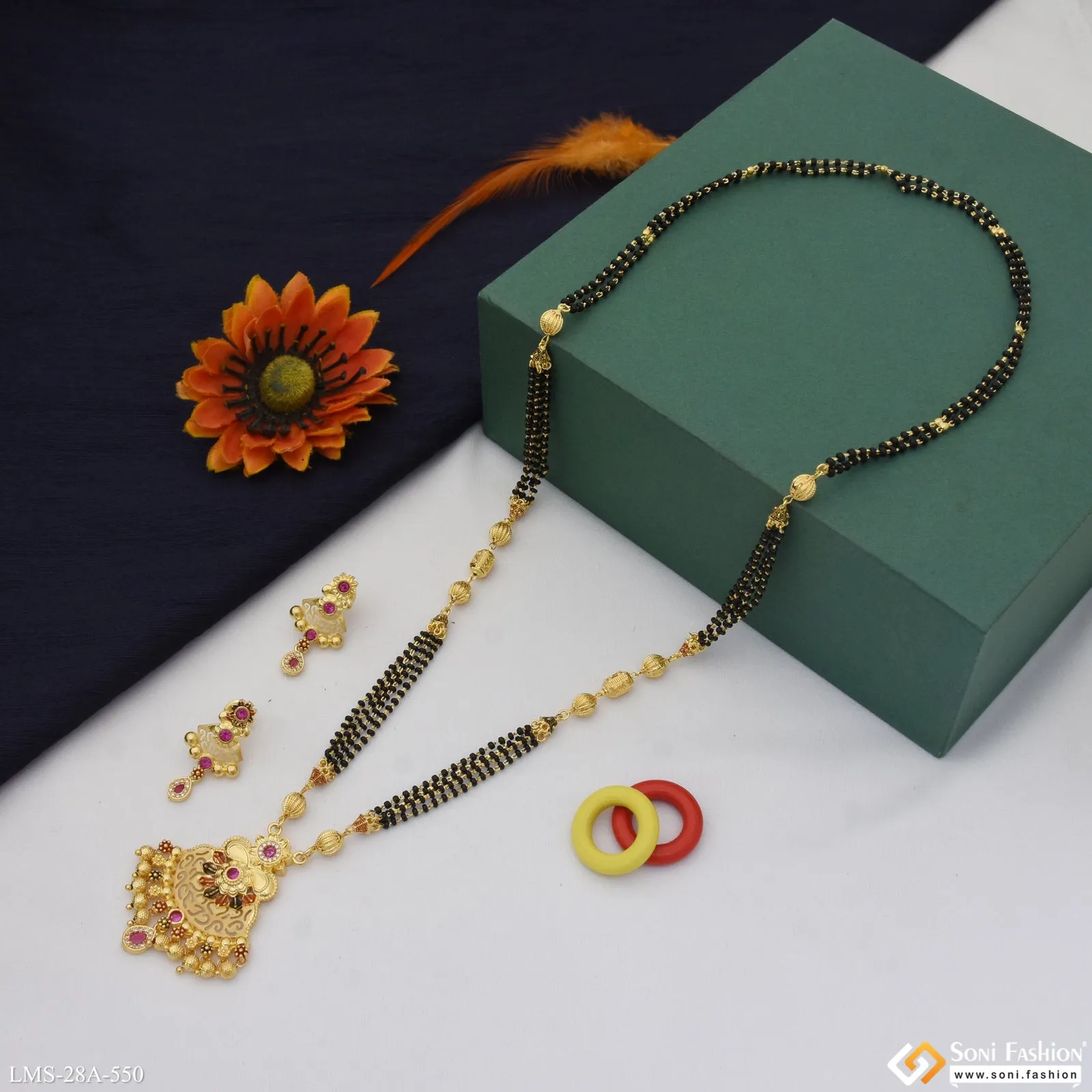 Eye-Catching Design Gold Plated Mangalsutra Set for Women - Style A550