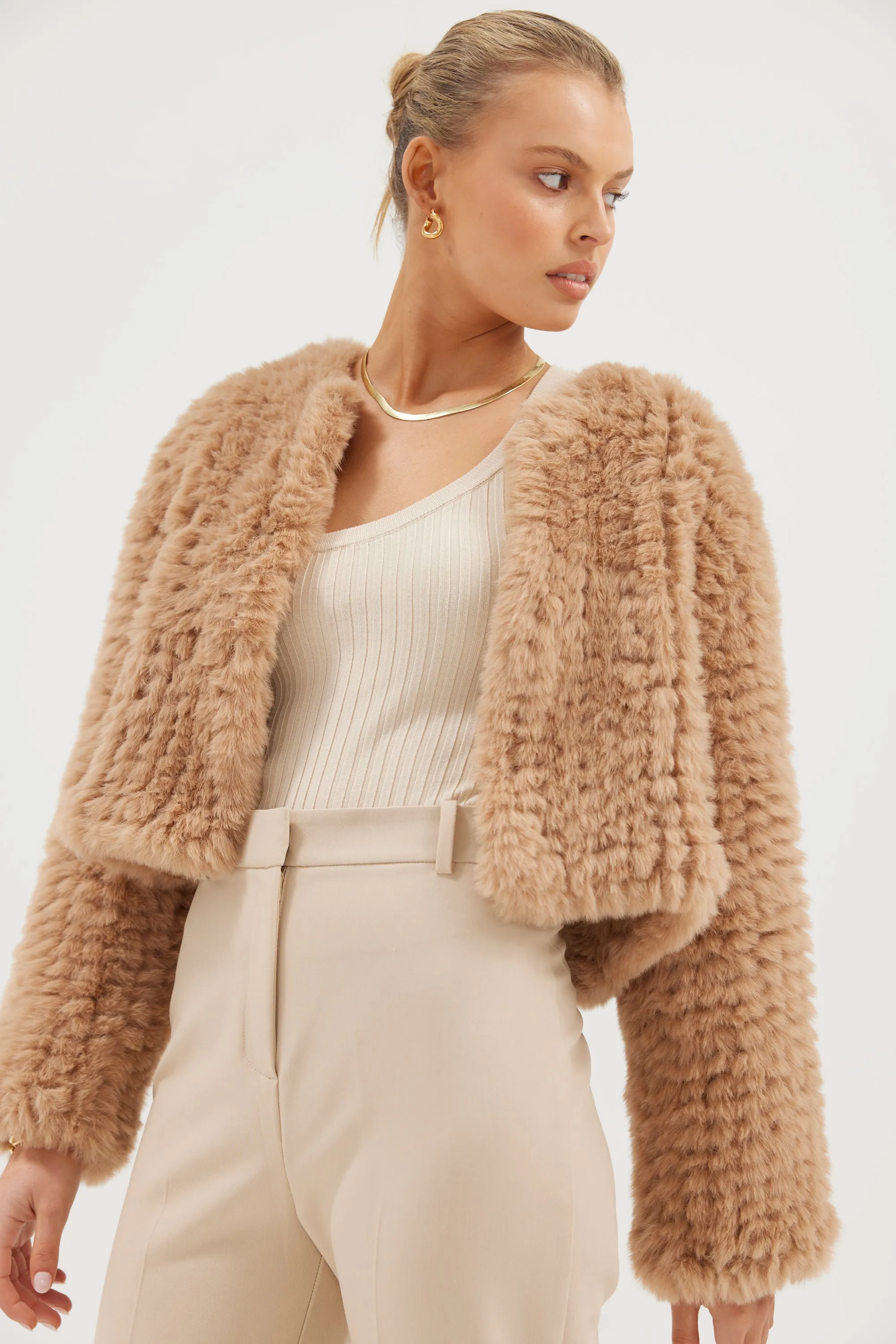 Faux Lola Jacket - Beige