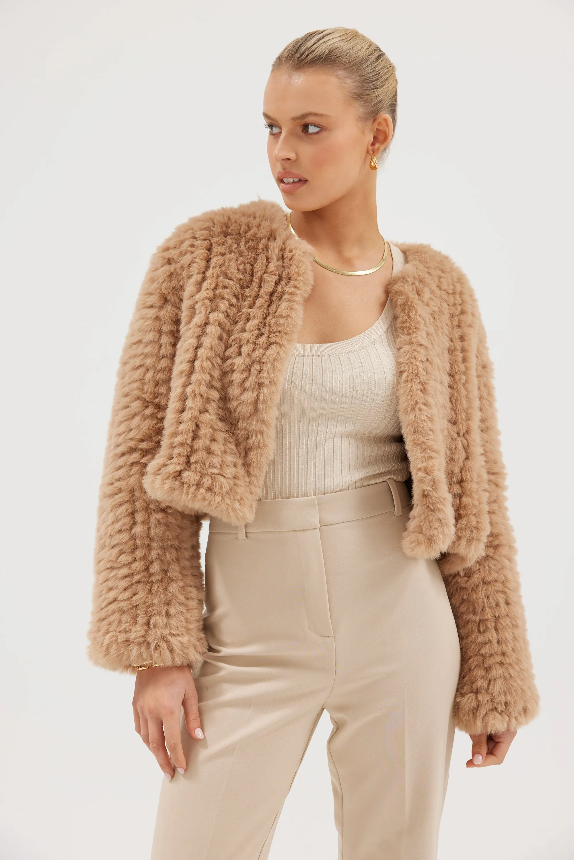 Faux Lola Jacket - Beige