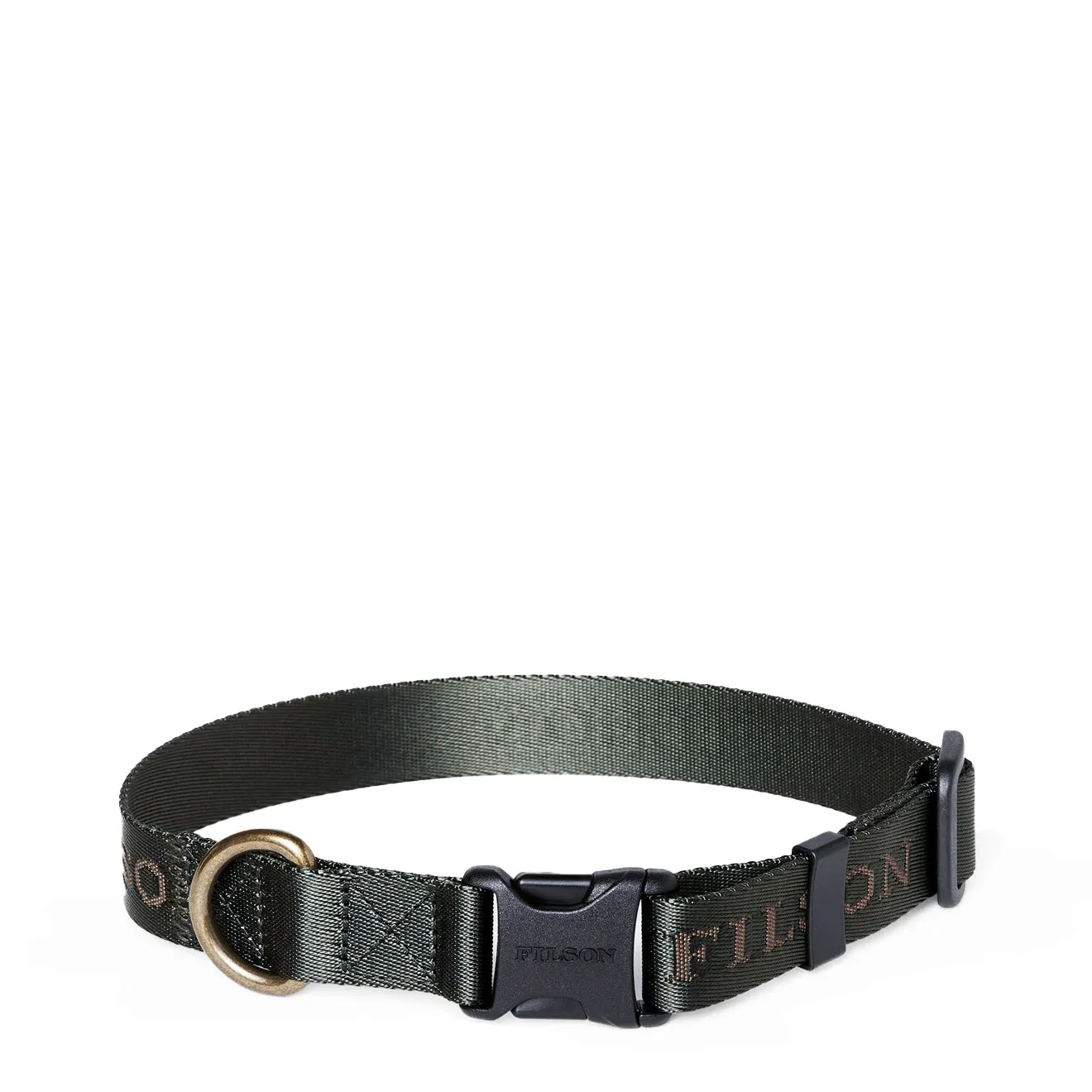Filson Nylon Dog Collar Dark Timber