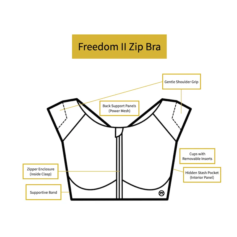 Freedom II Zip Bra - Max Support