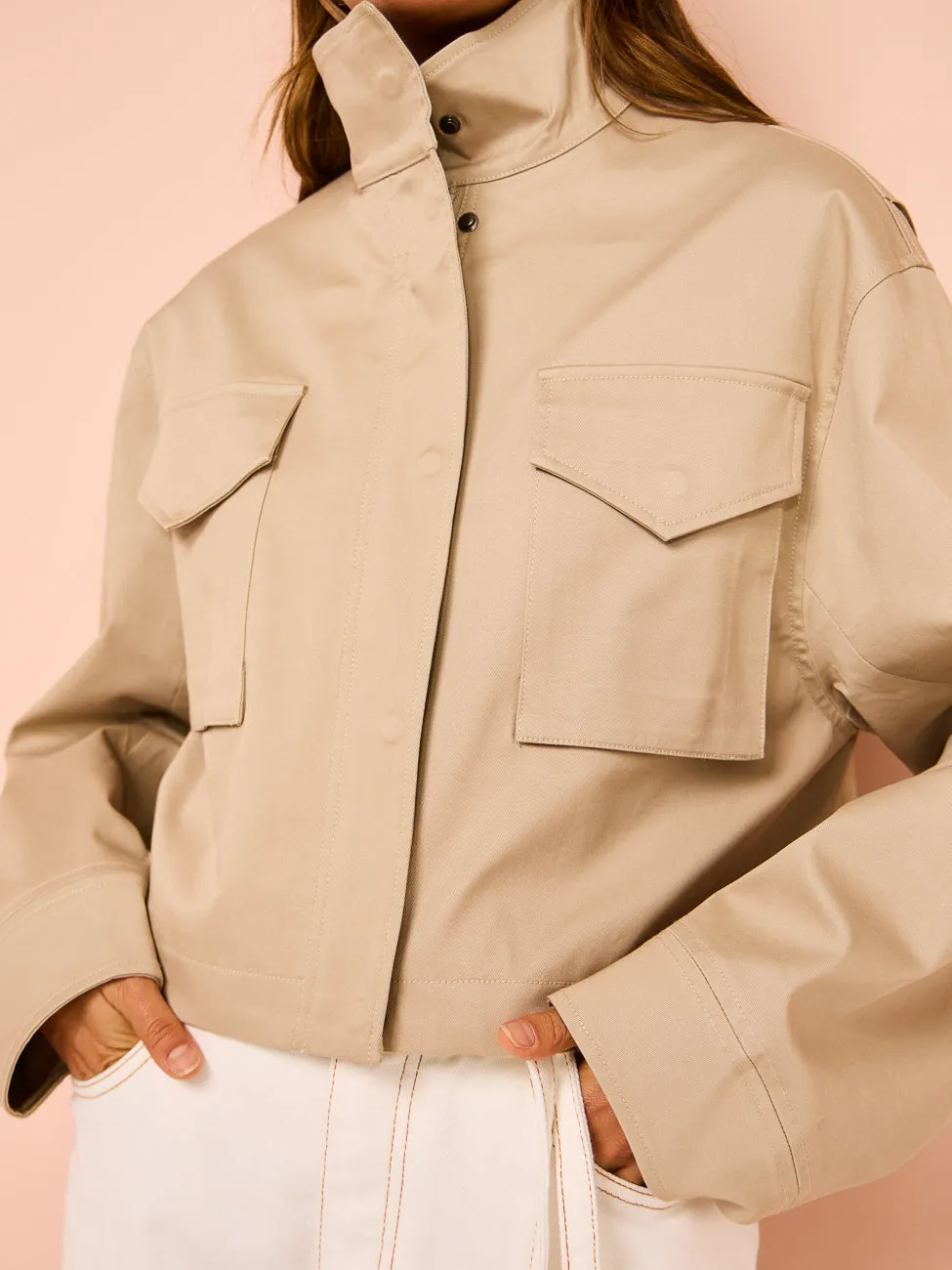 Friends with Frank The Esther Cropped Trench in Walnut