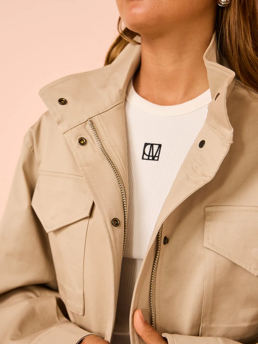 Friends with Frank The Esther Cropped Trench in Walnut