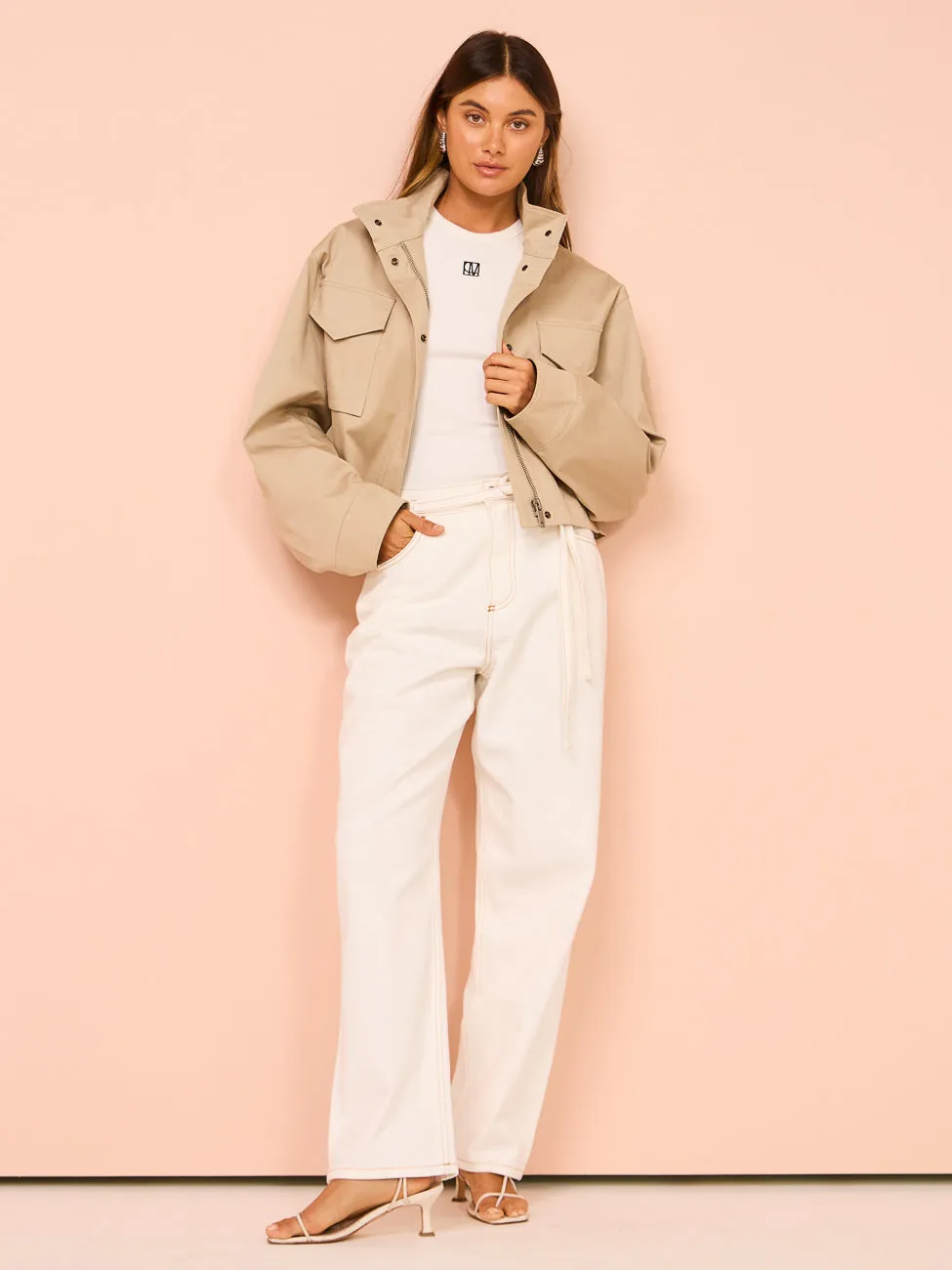 Friends with Frank The Esther Cropped Trench in Walnut