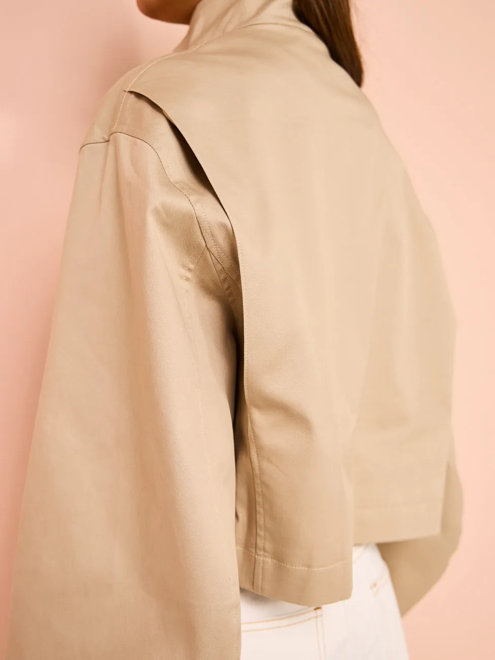 Friends with Frank The Esther Cropped Trench in Walnut