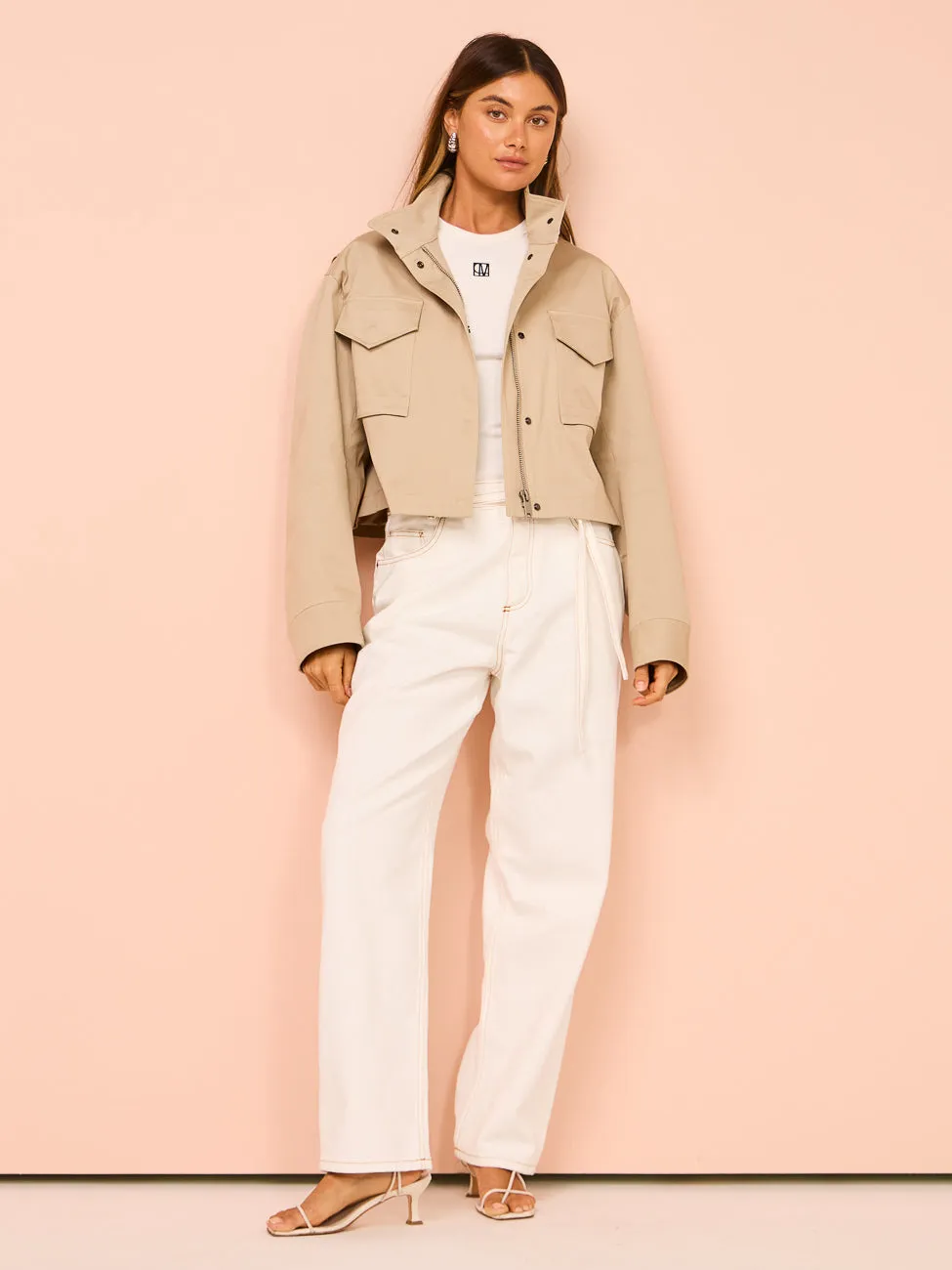 Friends with Frank The Esther Cropped Trench in Walnut