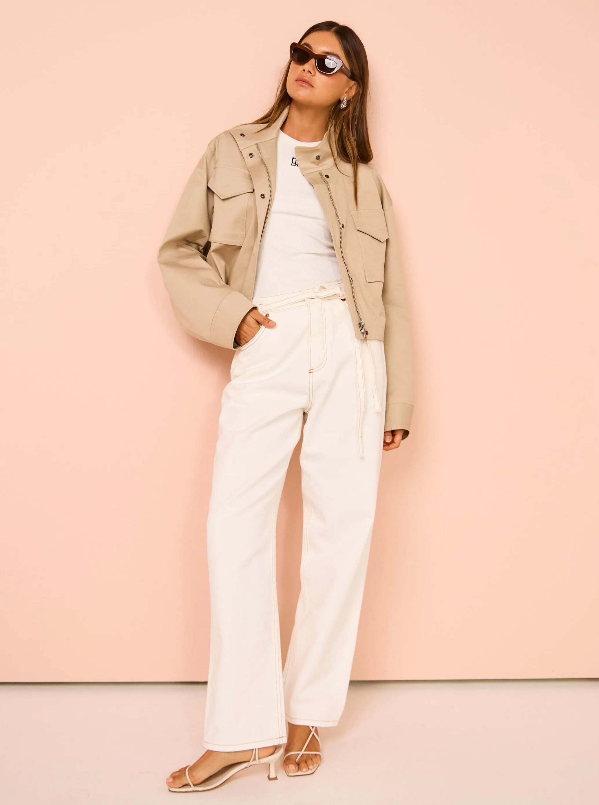 Friends with Frank The Esther Cropped Trench in Walnut