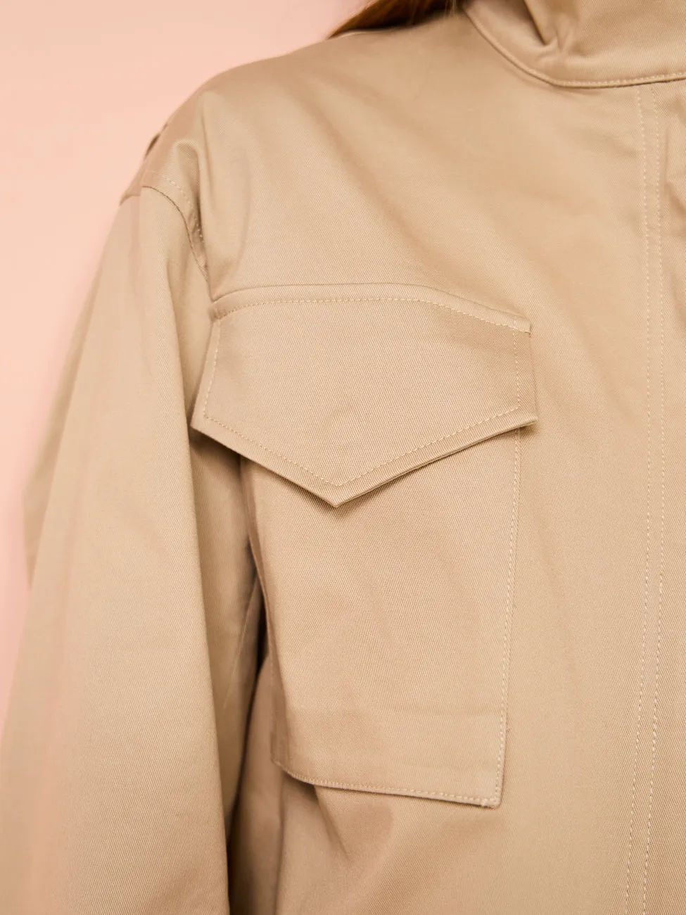 Friends with Frank The Esther Cropped Trench in Walnut