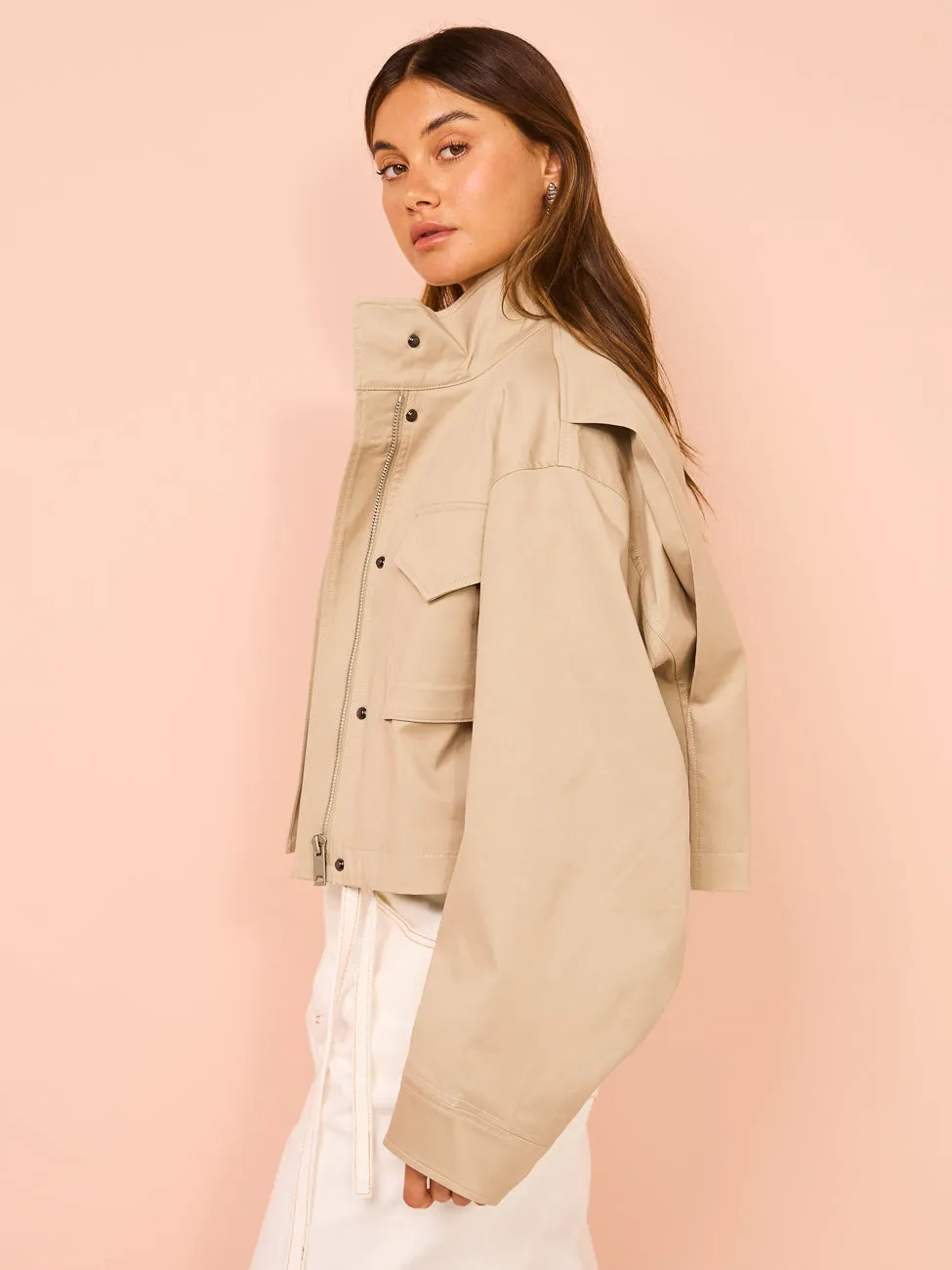 Friends with Frank The Esther Cropped Trench in Walnut
