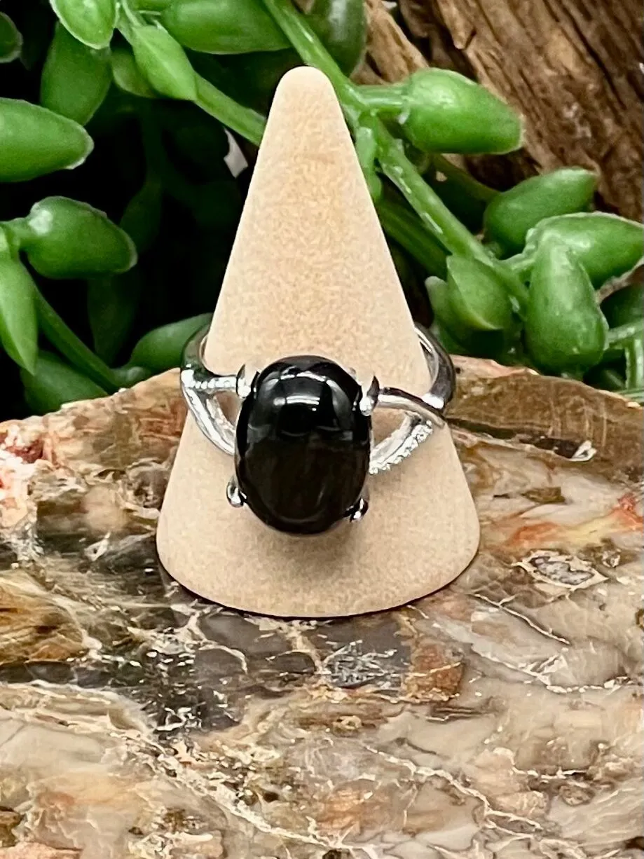 Golden Obsidian Ring