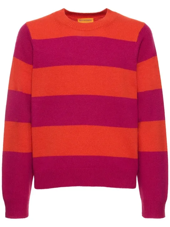 Guest In Residence   Striped cashmere crewneck sweater 