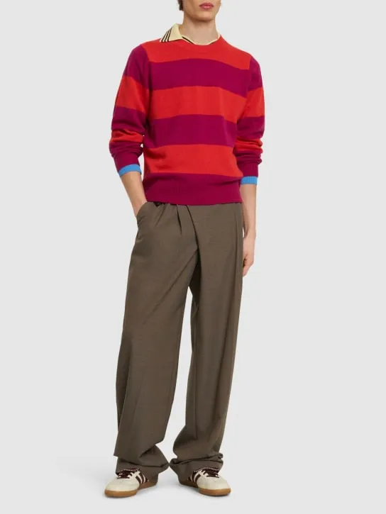 Guest In Residence   Striped cashmere crewneck sweater 