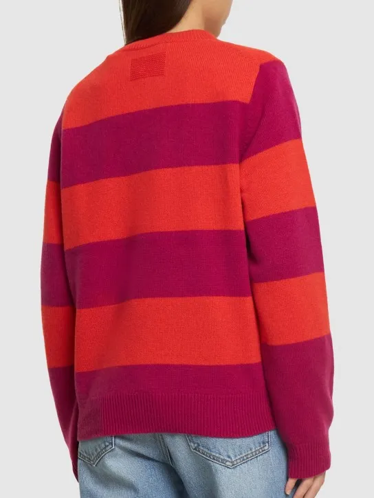 Guest In Residence   Striped cashmere crewneck sweater 
