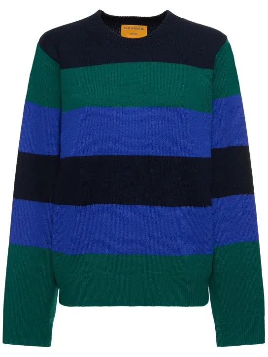 Guest In Residence   Striped cashmere crewneck sweater 