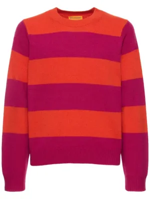 Guest In Residence   Striped cashmere crewneck sweater 