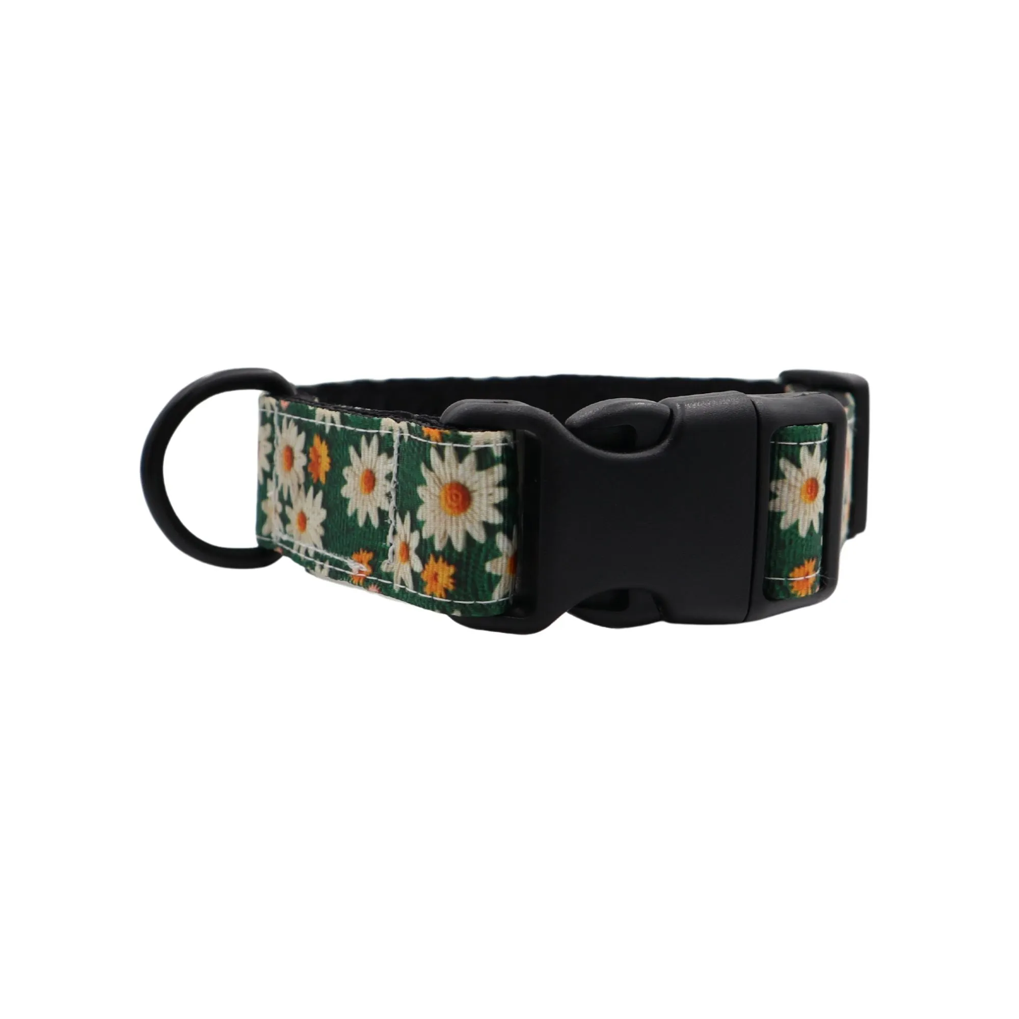 Handmade Dog Collar | Crazy Daisy | Width: 15-20-25-30-40-50 mm