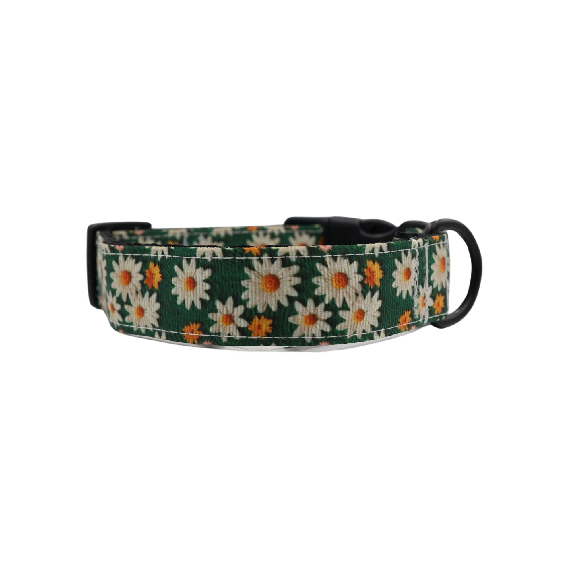 Handmade Dog Collar | Crazy Daisy | Width: 15-20-25-30-40-50 mm