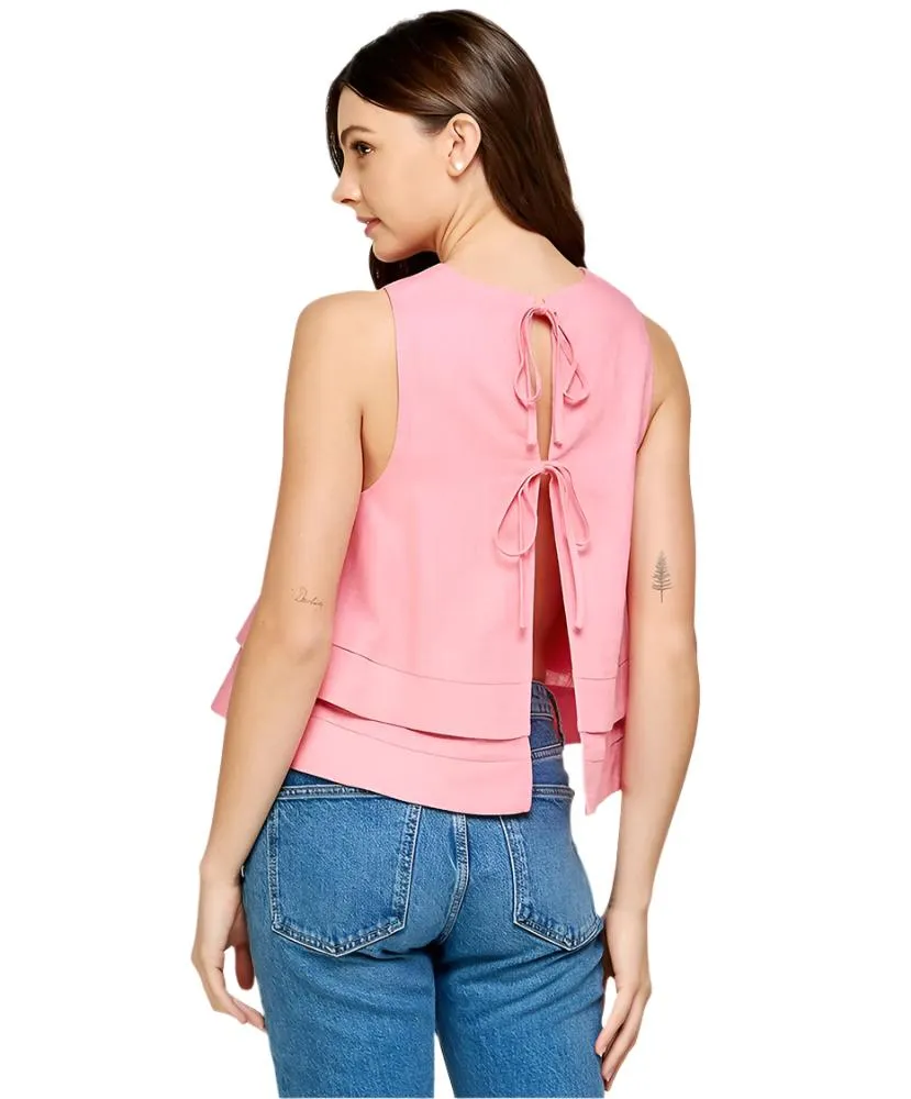 Harper Double Layer Linen Top