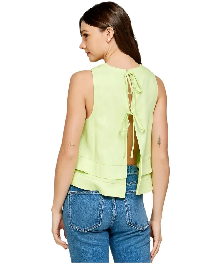 Harper Double Layer Linen Top
