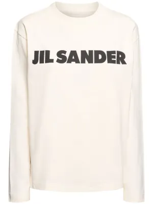 Jil Sander   Logo printed cotton jersey t-shirt 