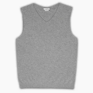 Jourdan Knitted vest Merino wool and cashmere (stone grey melange)