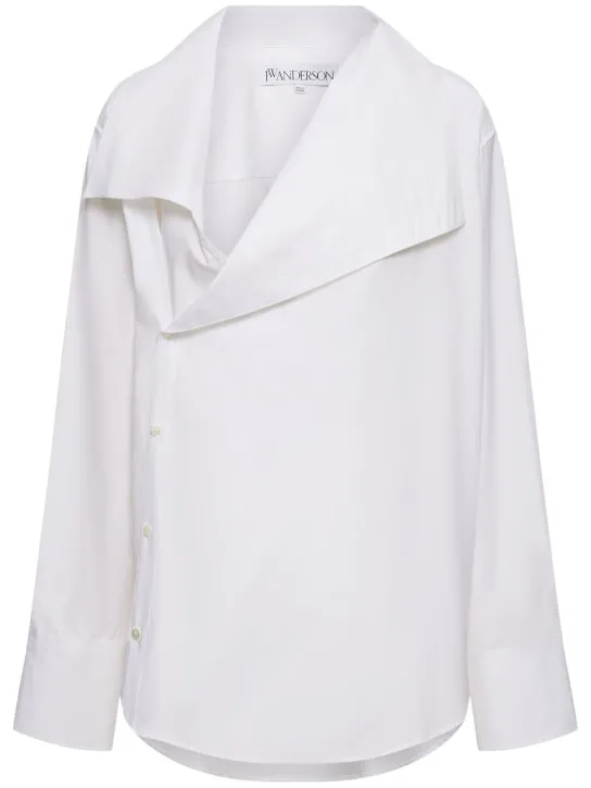 JW Anderson   Cotton poplin shirt w/oversized collar 