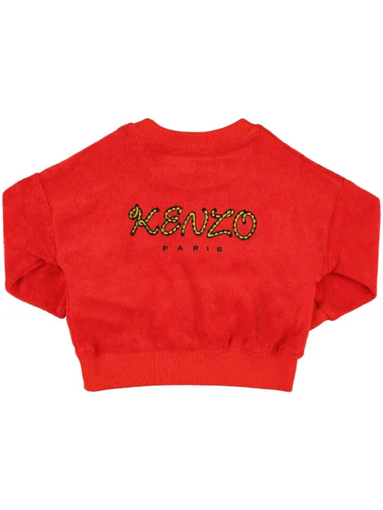 Kenzo Kids   Cotton blend terry crewneck sweatshirt 