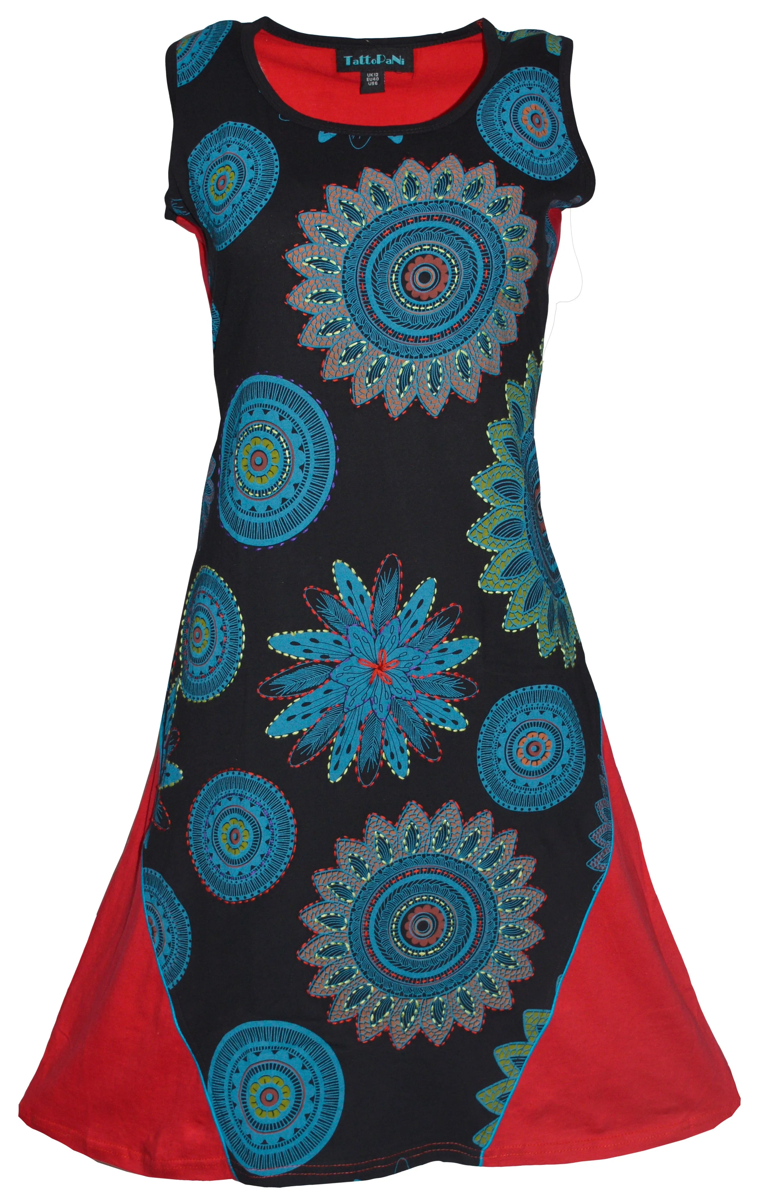 ladies-sleeveless-dress-with-front-mandala-print-and-hand-embroidery-work