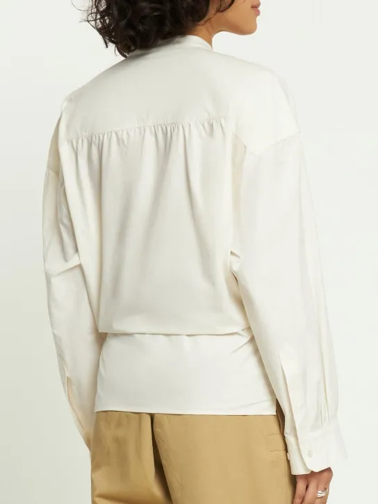 Lemaire   Officer collar twisted cotton shirt 