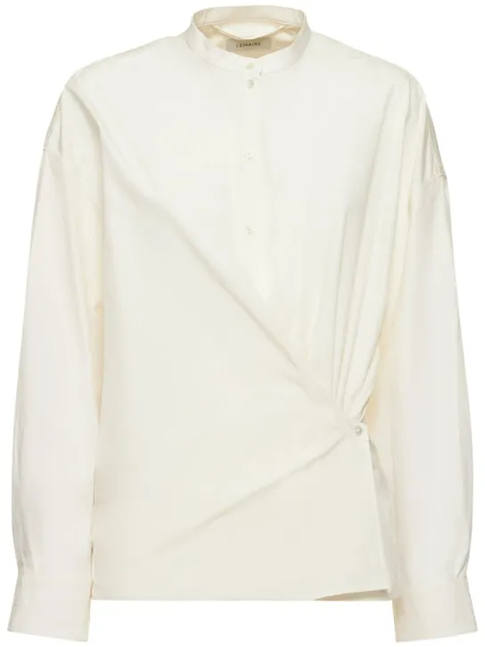 Lemaire   Officer collar twisted cotton shirt 