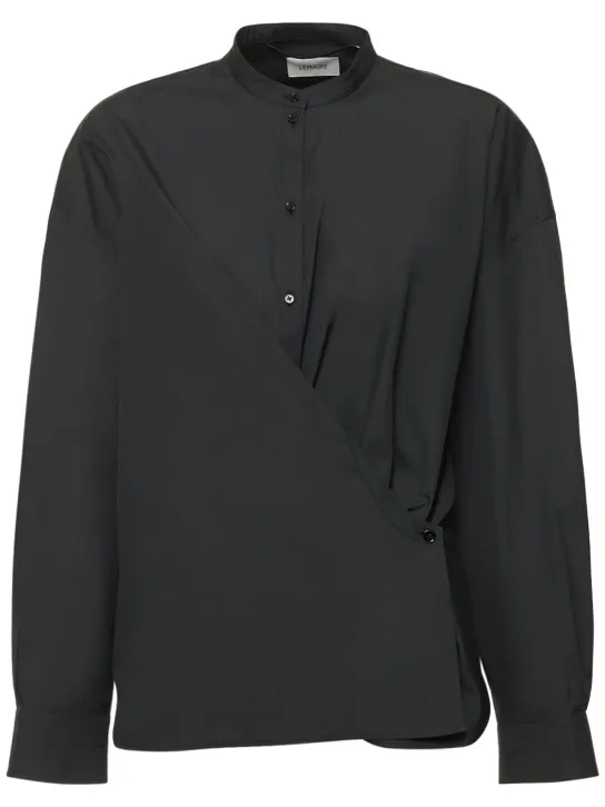 Lemaire   Officer collar twisted cotton shirt 