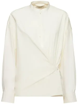 Lemaire   Officer collar twisted cotton shirt 
