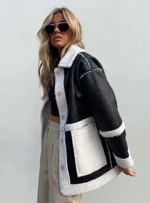 Lexie Faux Leather Jacket Black