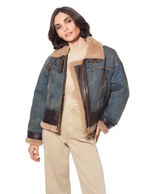Linda Richards Denim and Down Jacket