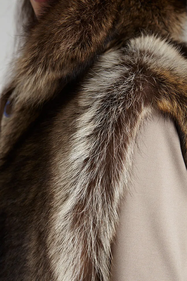 Linden Natural Raccoon Fur Vest