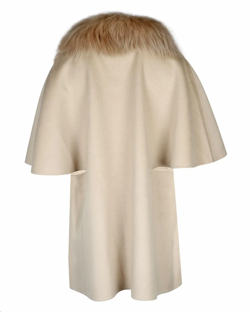 Long Short Sleeve Cashmere Wool Jacket in Irish Cream