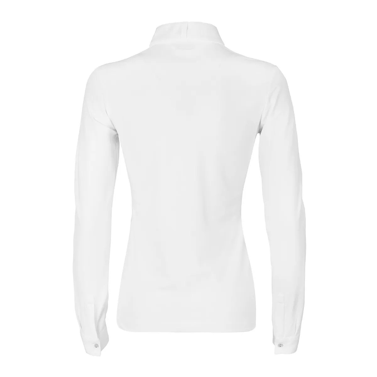 LONG SLEEVED MANDARIN COLLAR JERSEY POLO BERKY ANIMO Women White