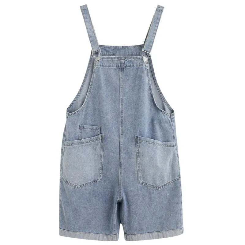 Loose Denim Overall Rompers