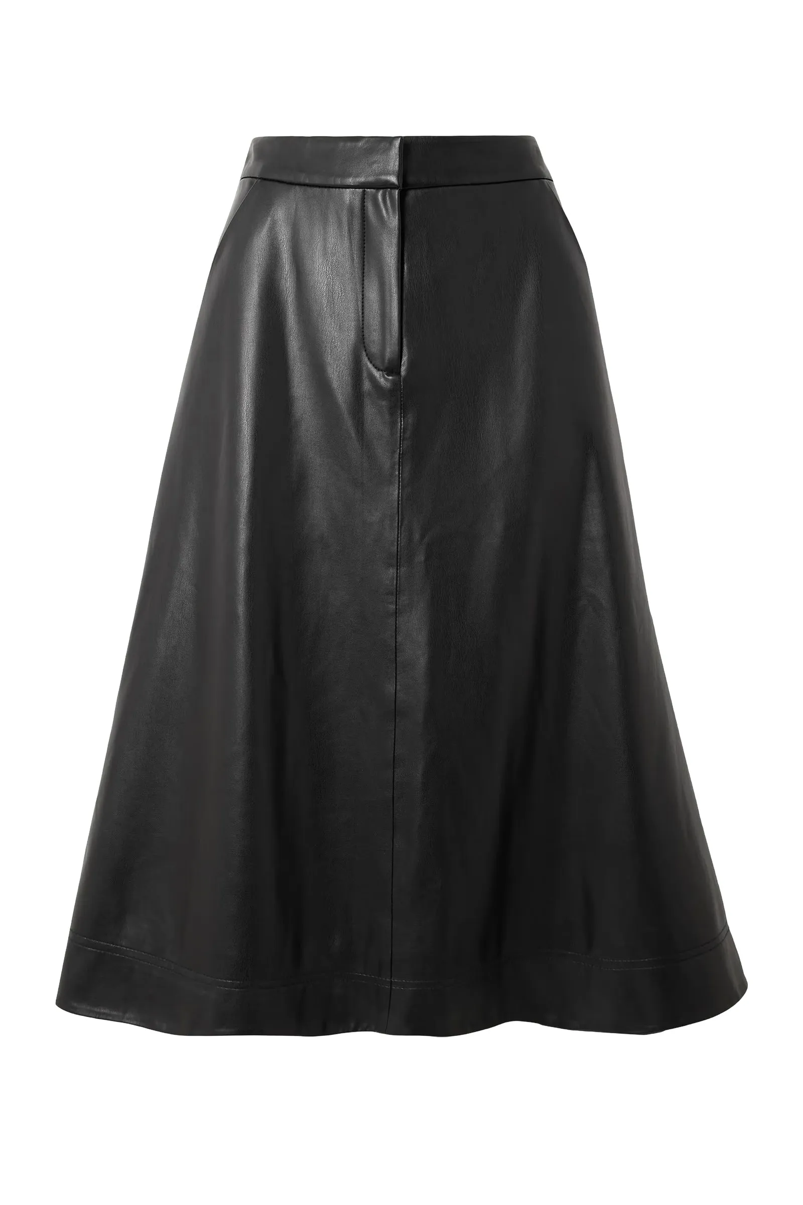 Louise Faux Leather Midi Skirt