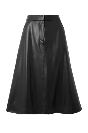 Louise Faux Leather Midi Skirt