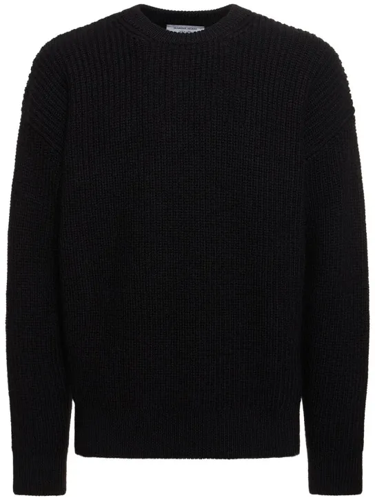 Marine Serre   Fluffy Moon wool knit crewneck sweater 