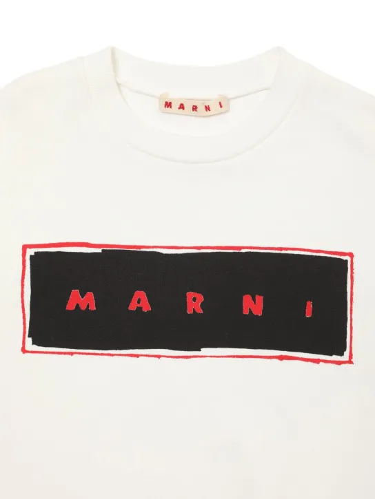 Marni Junior   Cotton crewneck sweatshirt w/logo 
