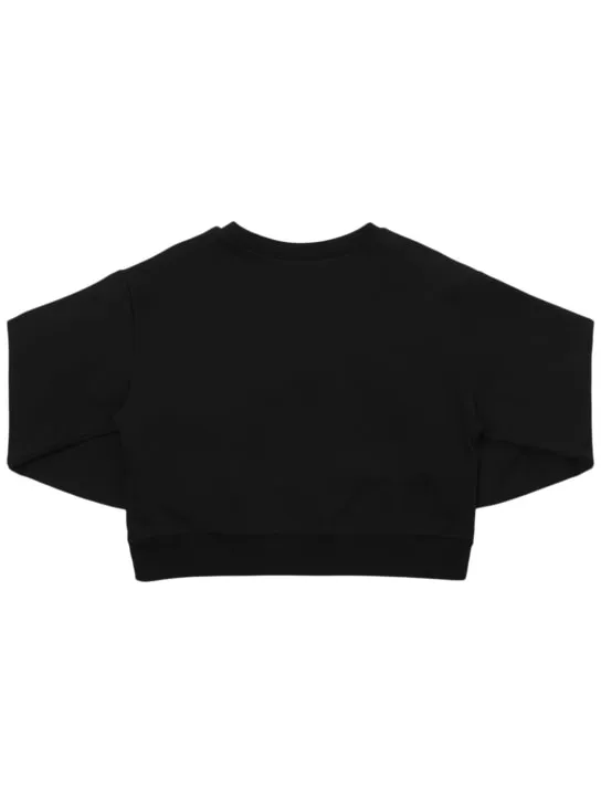Marni Junior   Cotton crewneck sweatshirt w/logo 