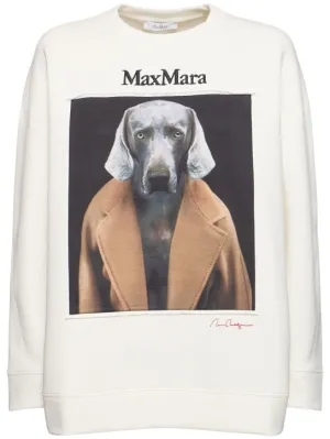 Max Mara   Bacco printed cotton jersey sweatshirt 