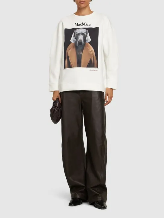Max Mara   Bacco printed cotton jersey sweatshirt 